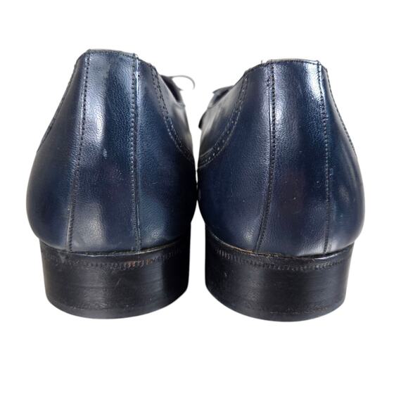 SAMUEL WINDSOR OXFORDS 11D Mens Blue Leather Dress Shoes Office Business Church‎ - Picture 6 of 11
